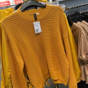 Yellow Tight Knit H&M Sweater